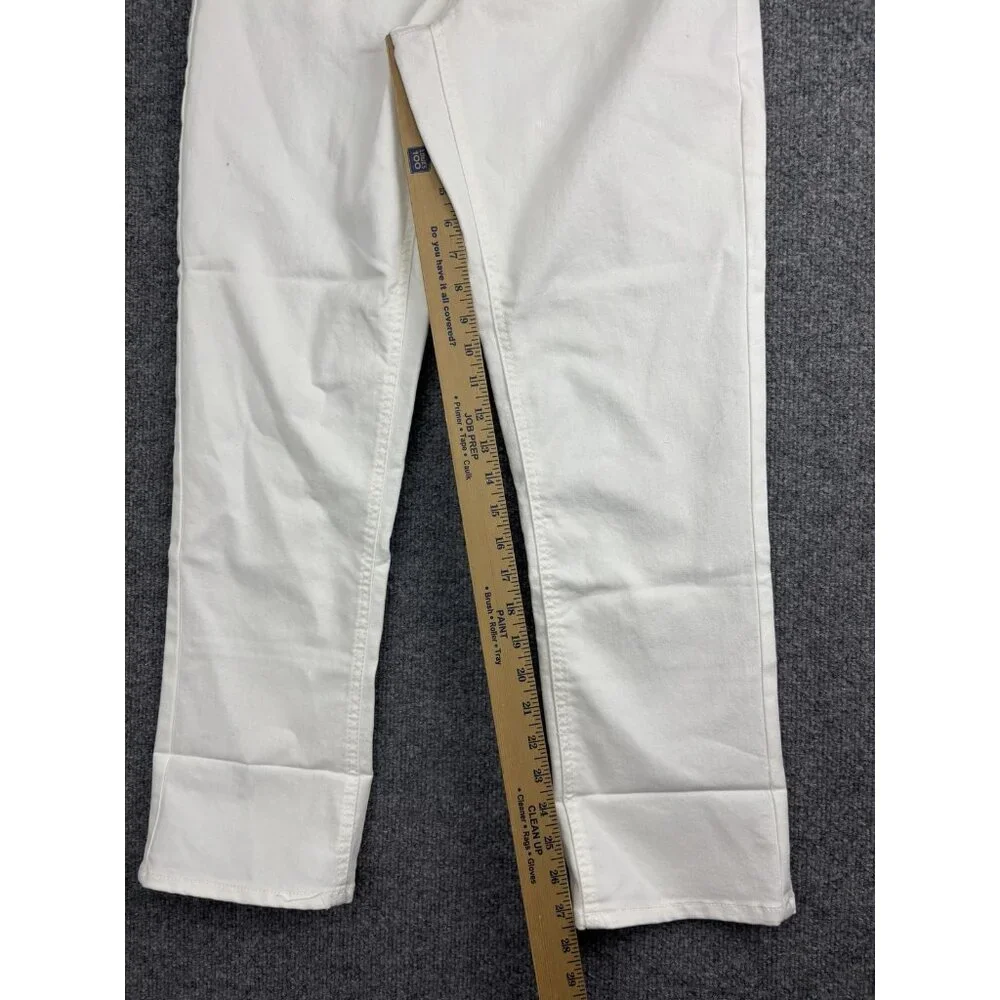 Frye Jeans Womens 4/27 White High Rise Stretch Denim‎ 5-Pocket Straight Leg Fit